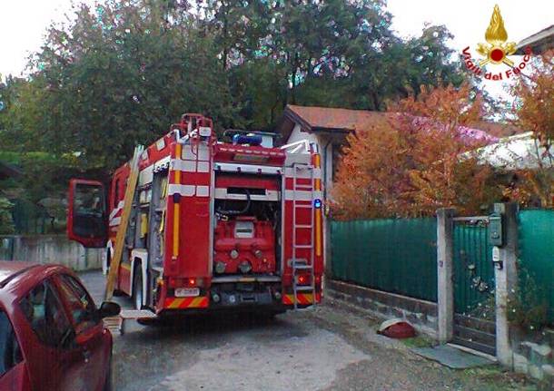 Incendio in una villetta