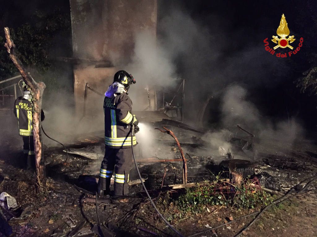 Incendio cascinali Via Novellina