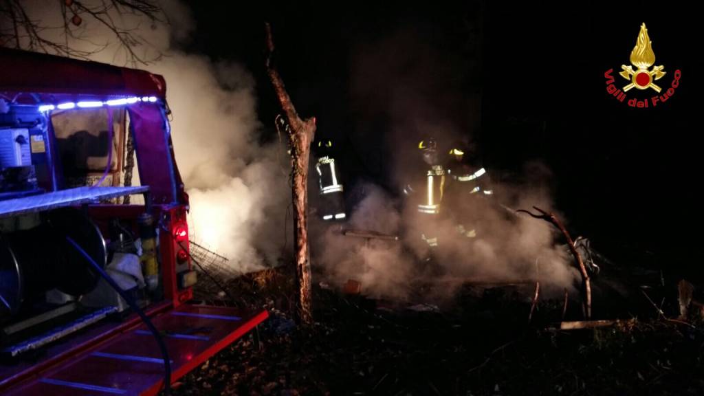 Incendio cascinali Via Novellina