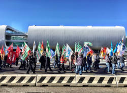 Lavoratori Malpensa Ryanair protesta