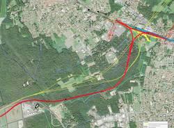 Il tracciato della ferrovia Malpensa-Gallarate