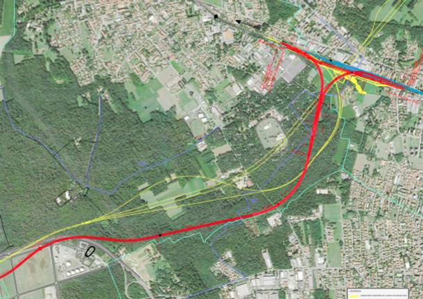 Il tracciato della ferrovia Malpensa-Gallarate