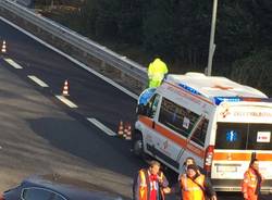 Incidente in A8, tra elicottero e curiosi