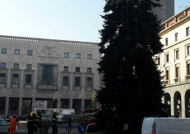 L'albero di Natale di piazza Monte Grappa