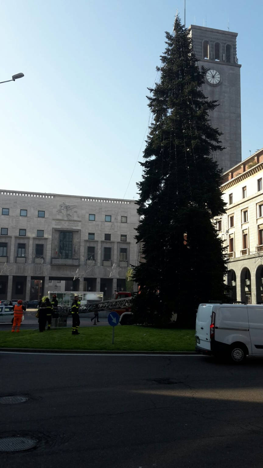 L'albero di Natale di piazza Monte Grappa