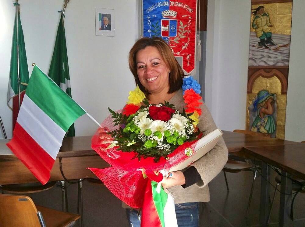 Ludyl riceve la cittadinanza italiana a Oggiona Santo Stefano