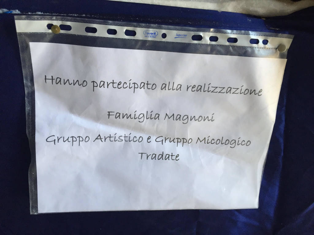 Presepe degli artisti tradatesi all'ingresso del Comune