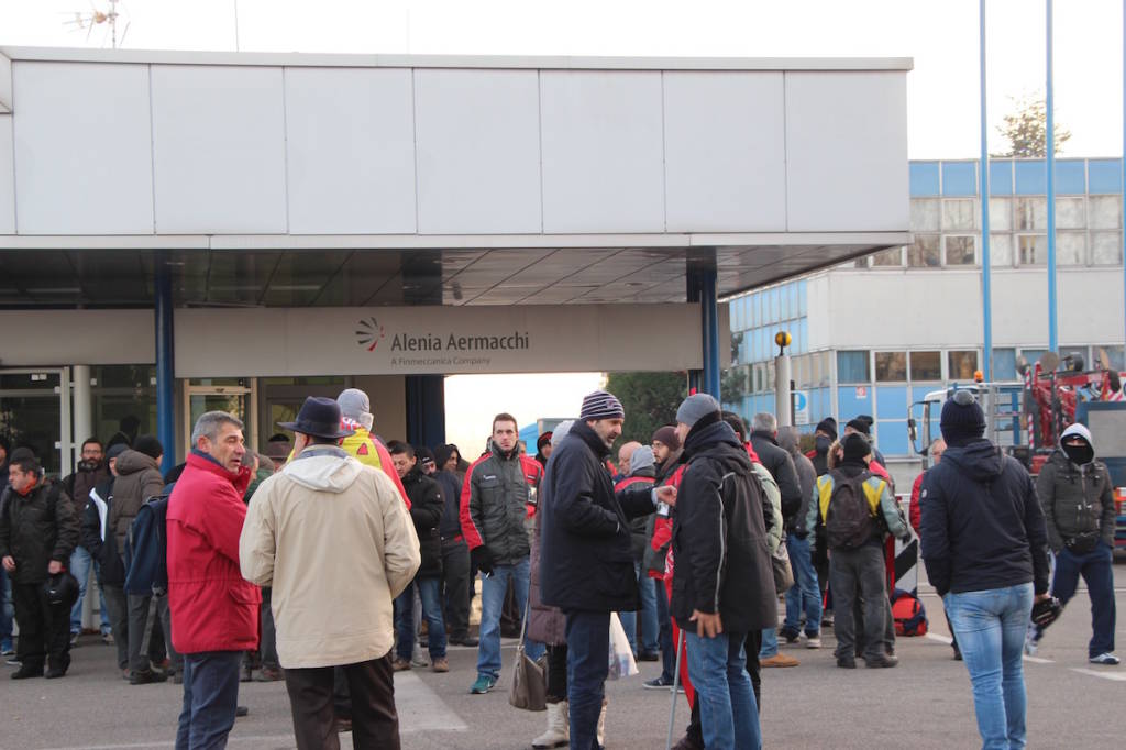 Sciopero all'aermacchi