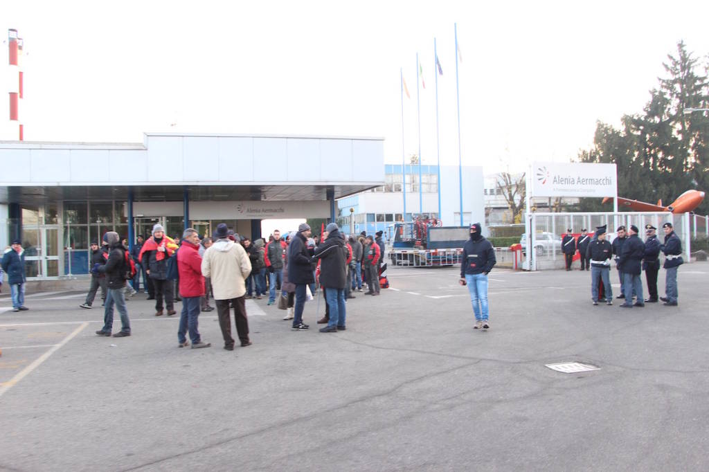 Sciopero all'aermacchi