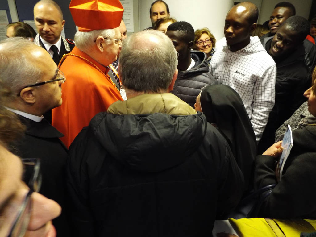 Il cardinale Scola all'ospedale di Tradate