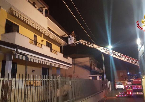 Incendio in una mansarda di Gerenzano