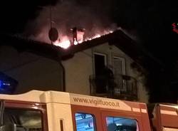 incendio tetto cavaria con premezzo 19 gennaio 2016