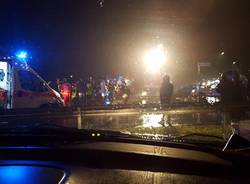 Incidente auto moto a Oggiona