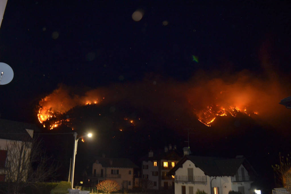 Incendio Val Vigezzo malesco villette