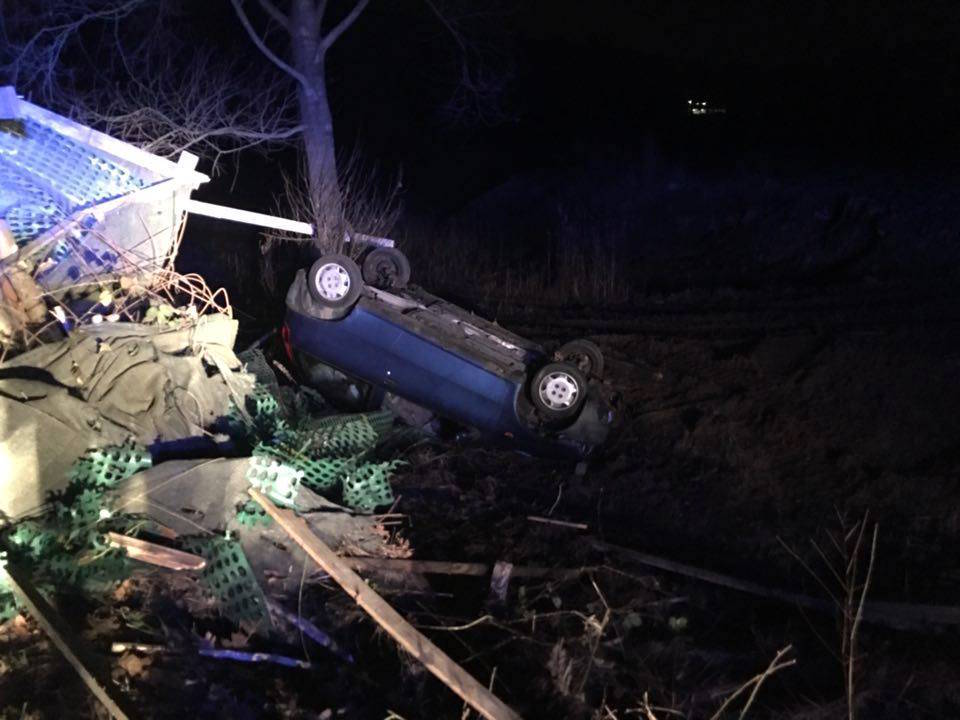 incidente auto ribaltata