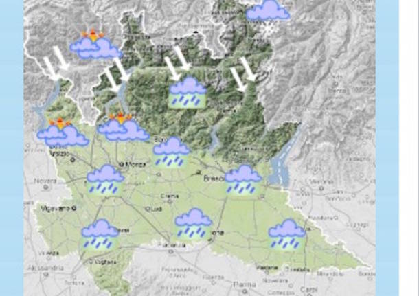 meteo cartina lombardia