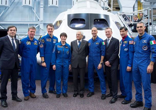 Gli astronauti italiani “guidano” il Presidente Mattarella