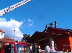 incendio cocquio trevisago 17 marzo 2016 l'intervento dei vigili del fuoco