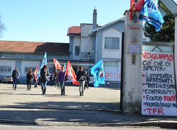 La protesta dei lavoratori di Unishop