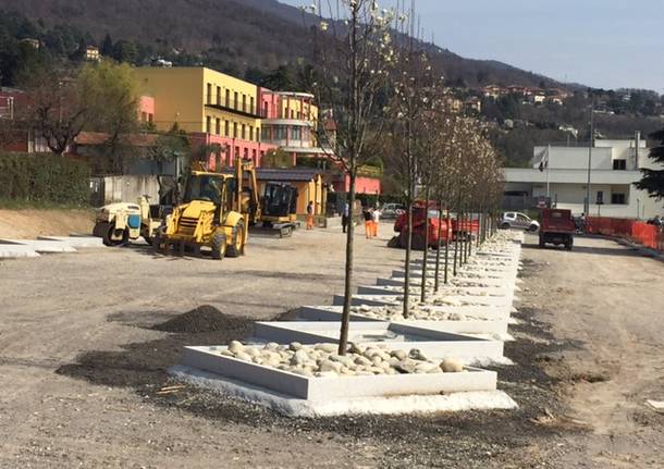 I lavori al parcheggio della ciclabile