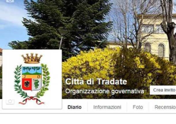 pagina facebook Tradate Comune