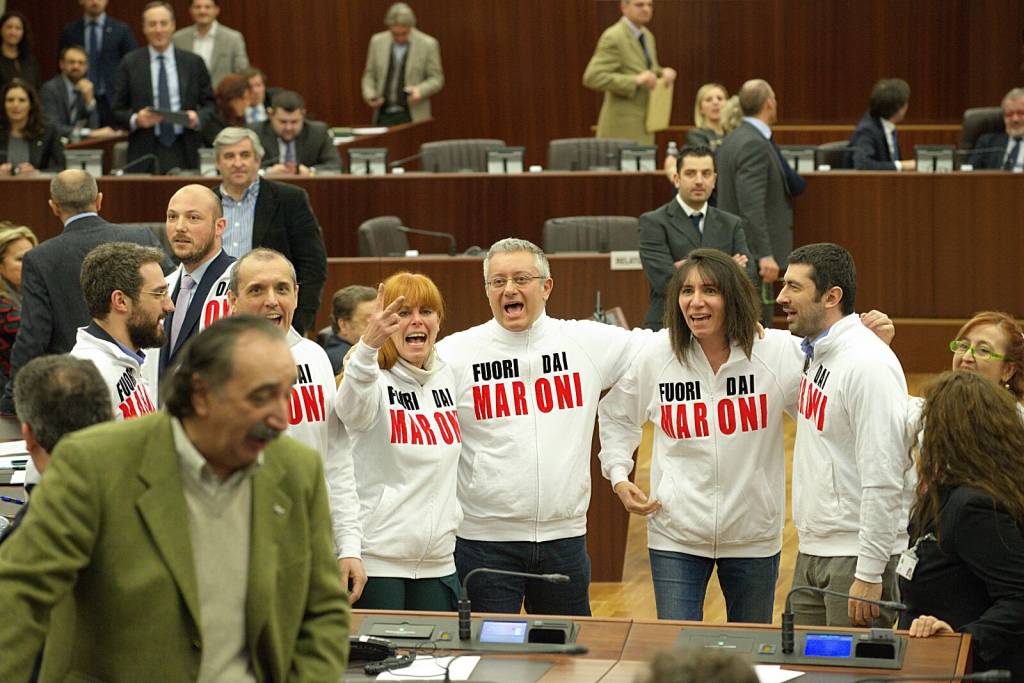 Protesta Movimento 5 Stelle Regione Lombardia