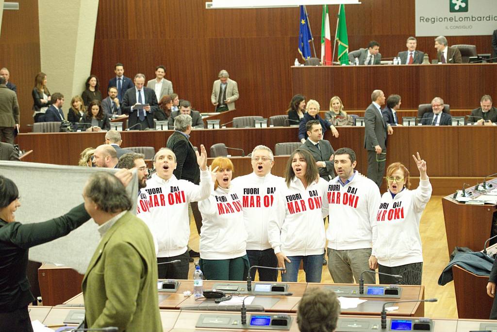 Protesta Movimento 5 Stelle Regione Lombardia