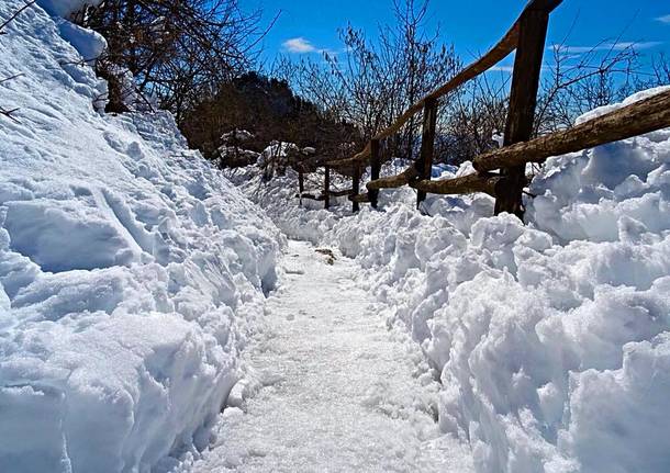 Una gita al sacro Monte dopo la neve