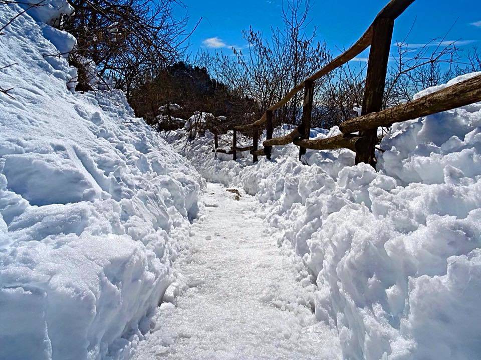 Una gita al sacro Monte dopo la neve