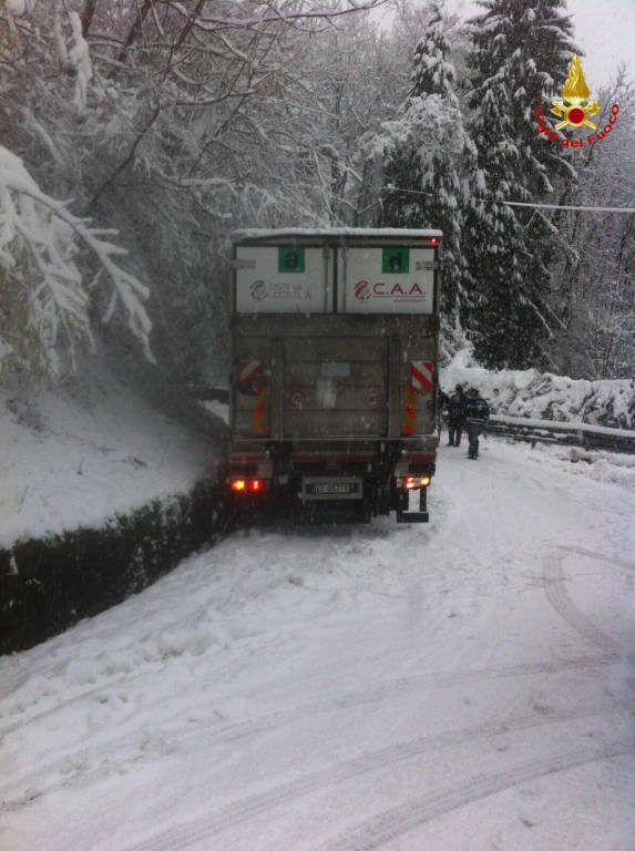 vigili del fuoco neve