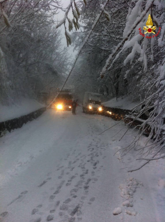 vigili del fuoco neve
