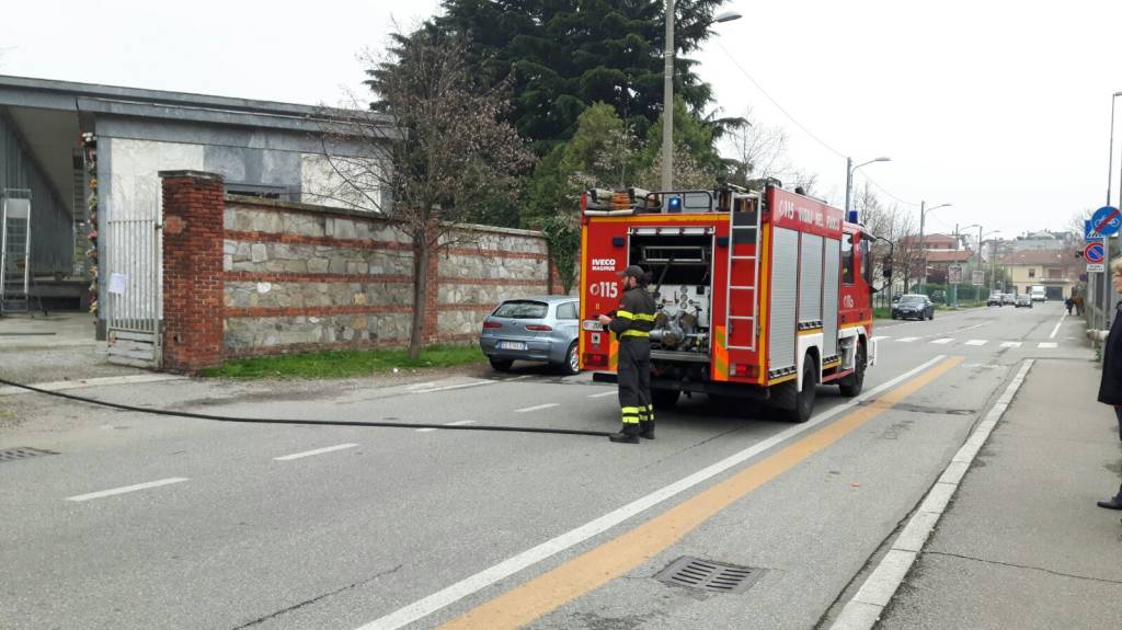 Incendio cimitero Gallarate