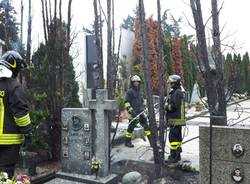 Incendio cimitero Gallarate