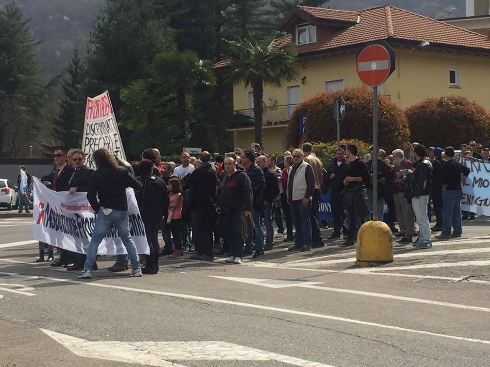 La protesta dei frontalieri