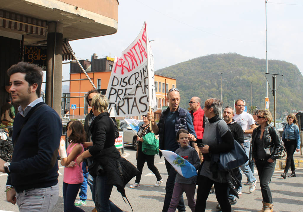 La protesta dei frontalieri