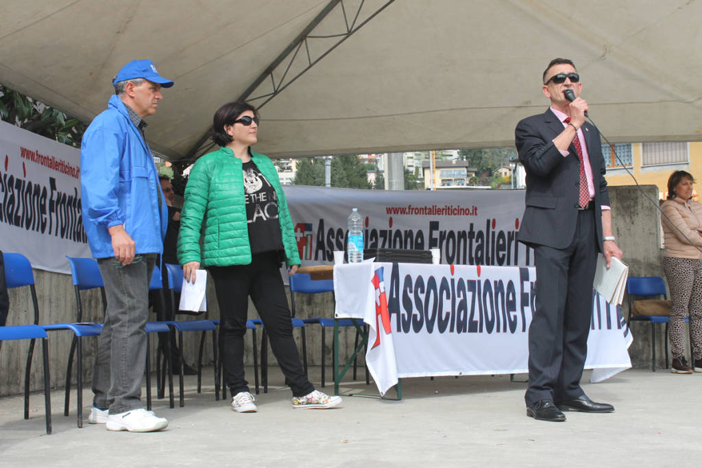 La protesta dei frontalieri