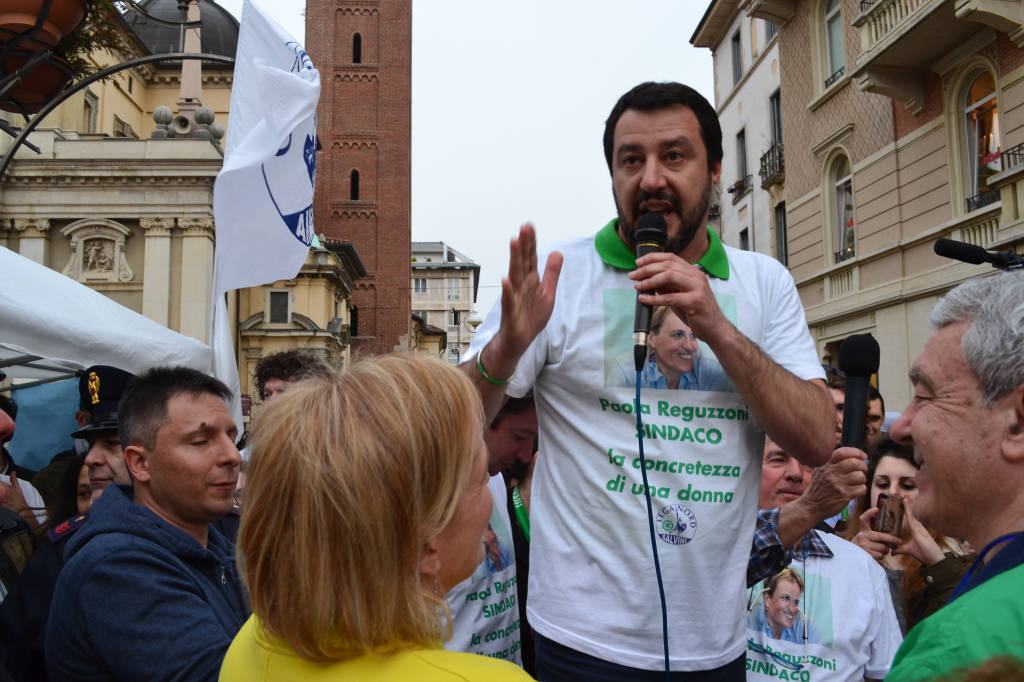 Matteo Salvini a Busto