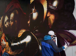 Murales Andrea Ravo Mattoni dedicato a Caravaggio 