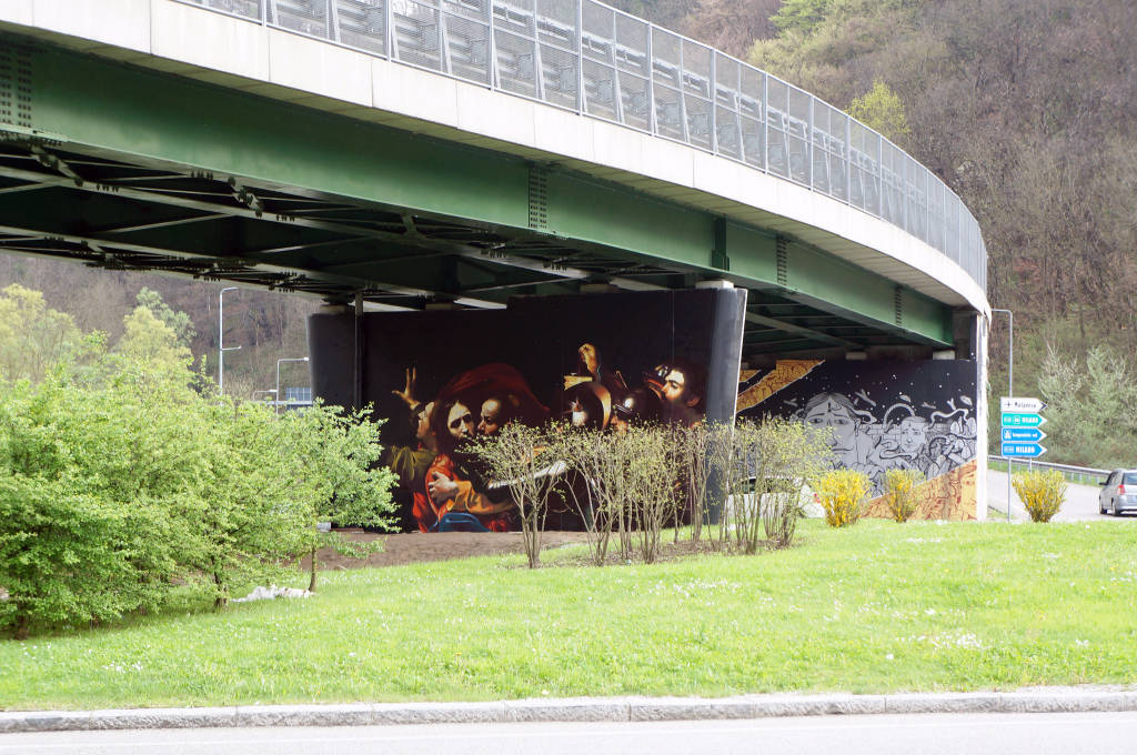 Murales Andrea Ravo Mattoni dedicato a Caravaggio 