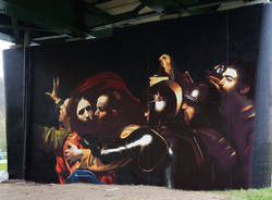 Murales Andrea Ravo Mattoni dedicato a Caravaggio 