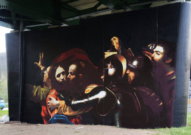 Murales Andrea Ravo Mattoni dedicato a Caravaggio 