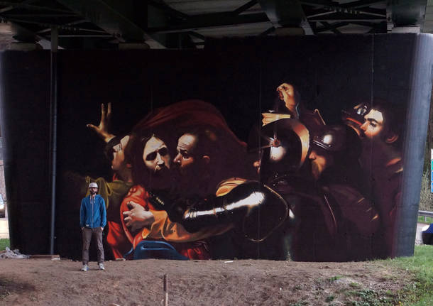 Murales Andrea Ravo Mattoni dedicato a Caravaggio 