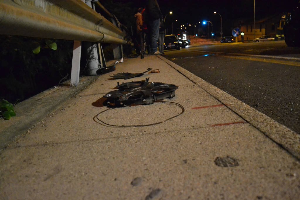 Scontro sul cavalcavia della Mornera