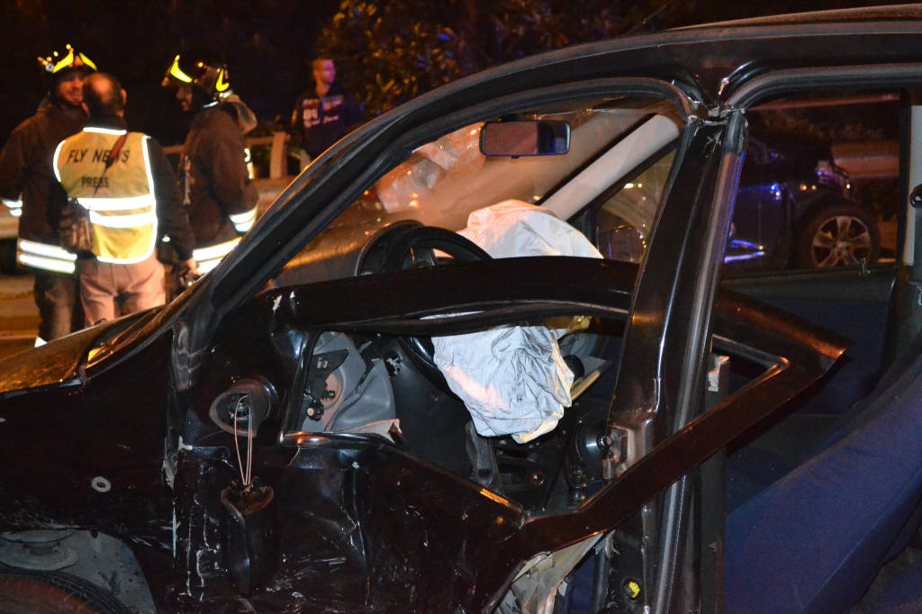 Scontro sul cavalcavia della Mornera