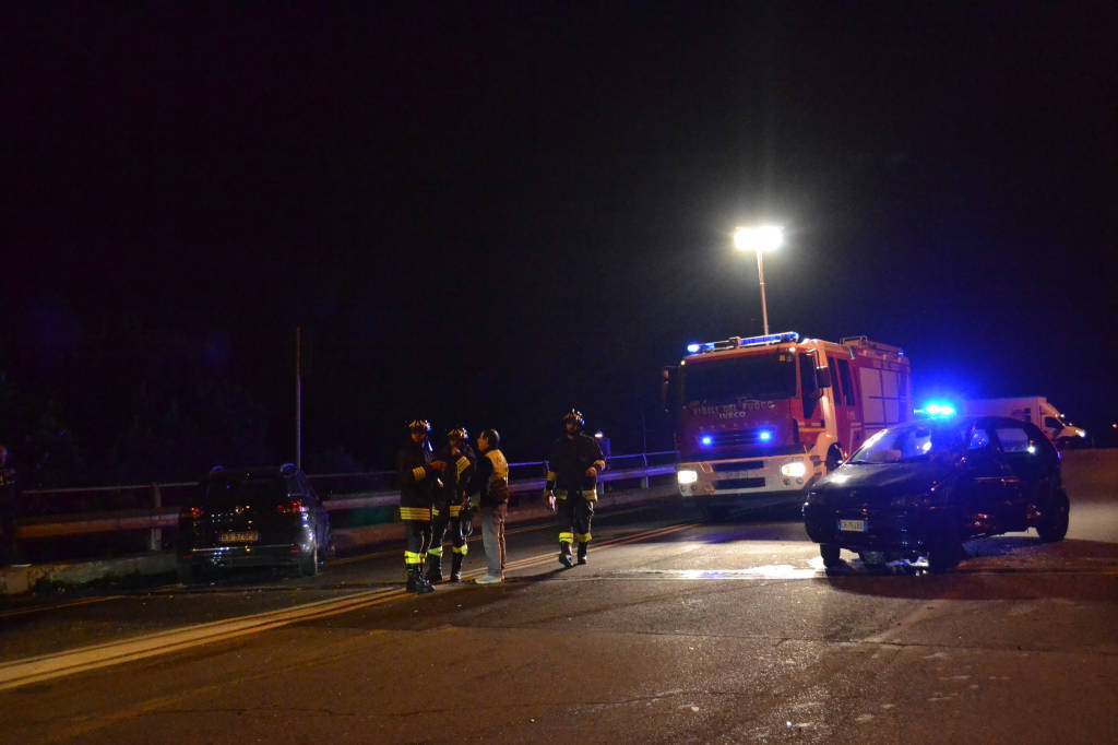 Scontro sul cavalcavia della Mornera