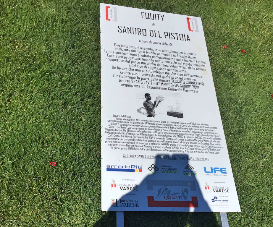 Sandro del Pistoia, arriva l'arte moderna ai giardini Estensi