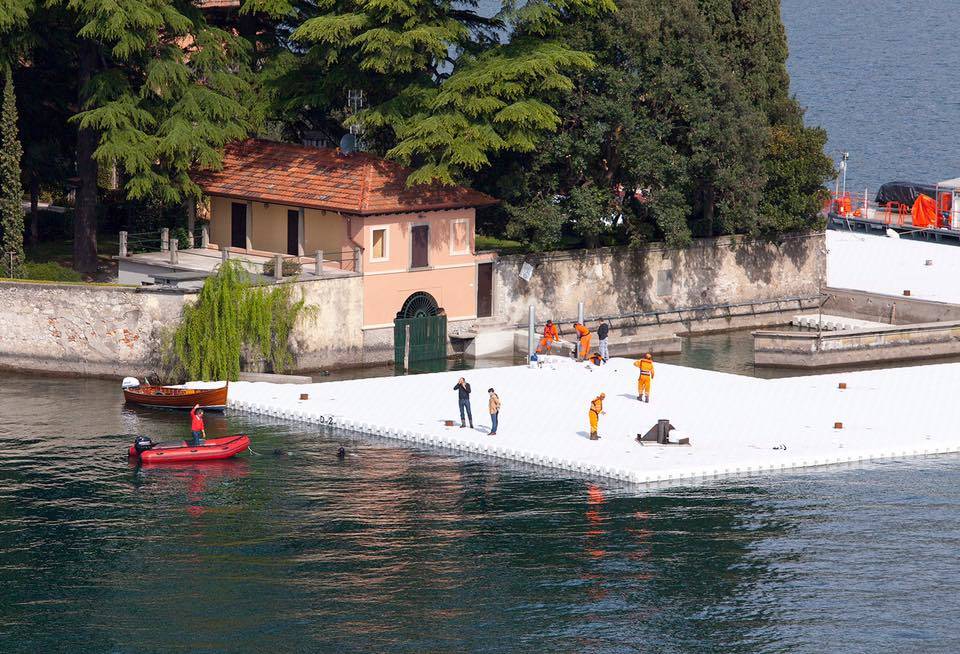 The floating piers: l'inizio dell'allestimento