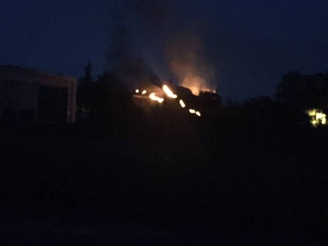 Incendio in una fabbrica di vernici