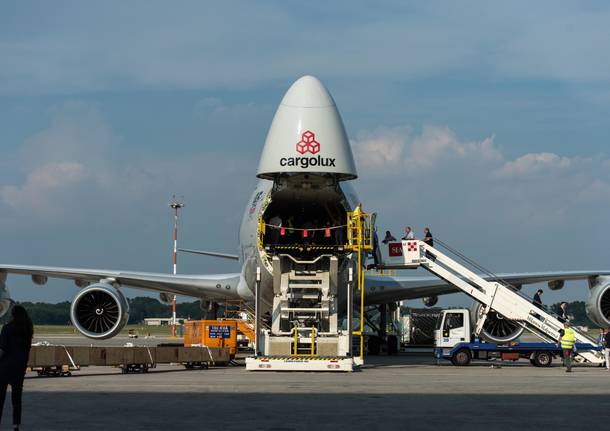 Il gigante di Cargolux in tour anche a Malpensa