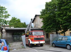 Fiamme nell\'ex oratorio di Sacconago